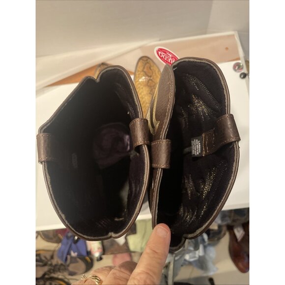 NWT Laredo Western Boots Men 16EW Cowboy Monty Faux Snake Golden‎ Copper 68068 - Picture 15 of 16